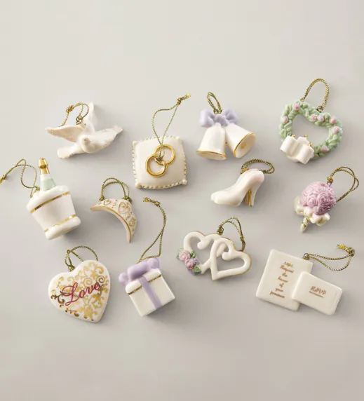 Wedding Bliss 12 Piece Mini Ornament Set